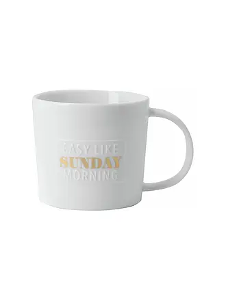 RAEDER | Tasse - Poesietasse 320ml Leben, Wunschkonzert | weiss